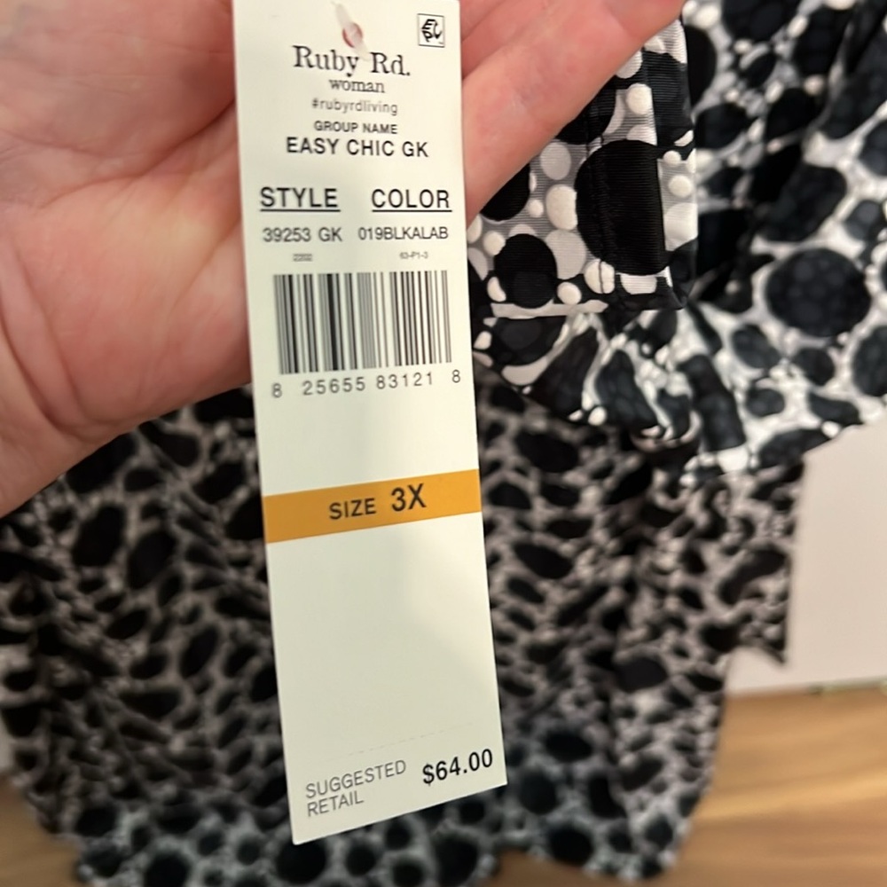 Ruby Rd tunic top, 3X - Picture 5 of 5